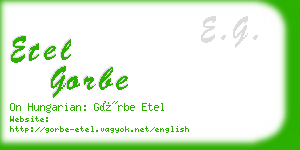 etel gorbe business card